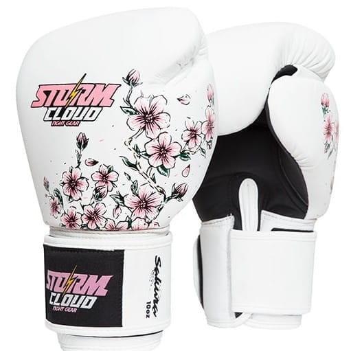 Rękawice do Muay Thai StormCloud BLIZZARD Sakura (białe) (1).jpg