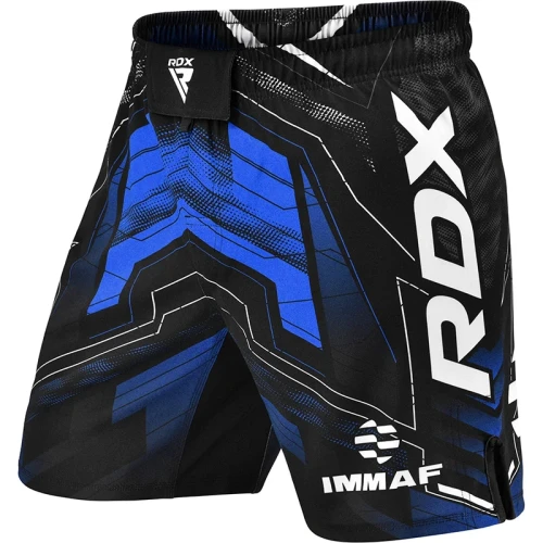 Spodenki-MMA-RDX-IMMAF-niebiesko-czarne-1.webp