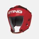 Kask bokserski turniejowy STING World Boxing (czerwony)