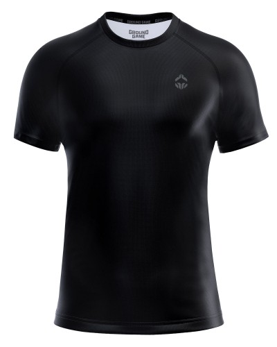 Rashguard Ground Game Essential Shadow – krótki rękaw, czarny