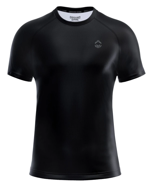 Rashguard Ground Game Essential Shadow – krótki rękaw, czarny