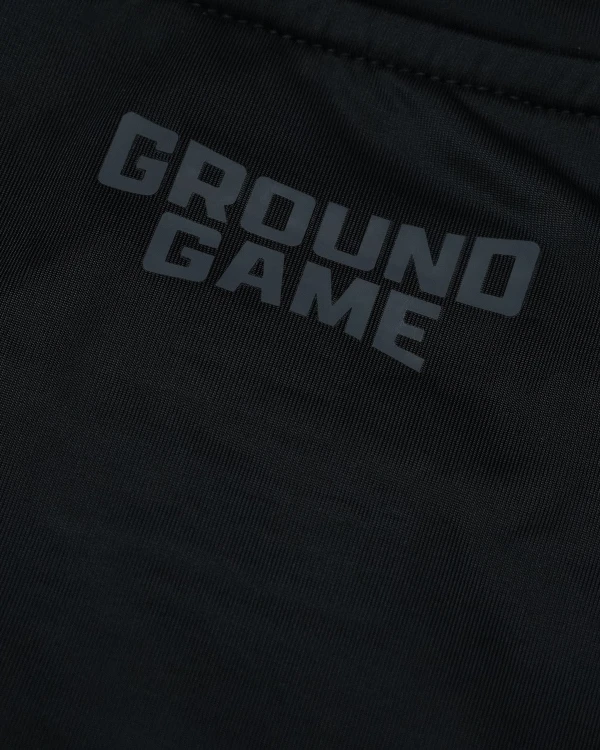 Rashguard Ground Game Essential Shadow – czarny, krótki rękaw, ujęcie 4