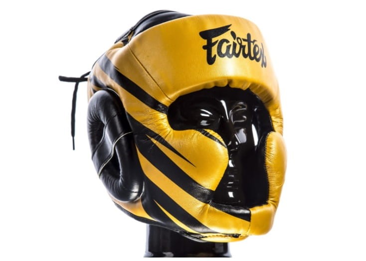 Kask sparingowy FAIRTEX HG16-M1 (goldblack) Super Sparring (1).jpg