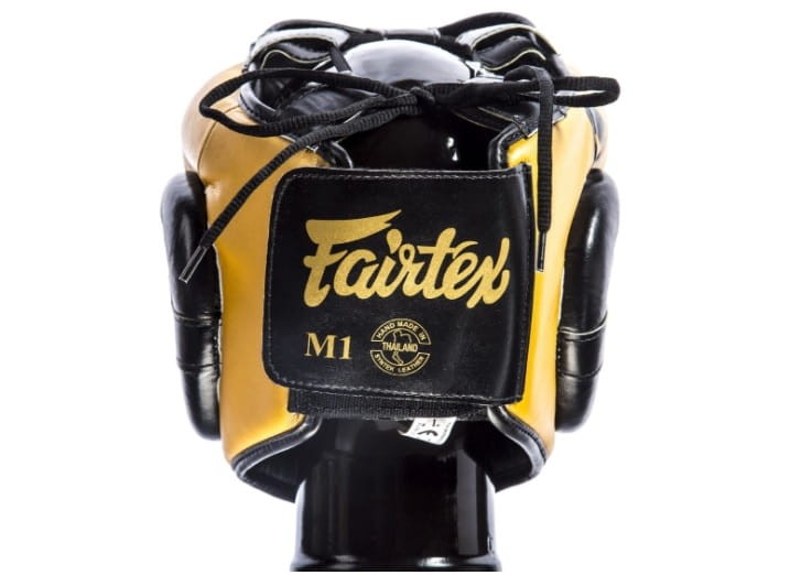 Kask sparingowy FAIRTEX HG16-M1 (goldblack) Super Sparring (4).jpg