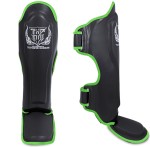 Ochraniacze piszczela i stopy TOP KING TKSGP (GL) "PRO" (black/green piping)