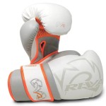 Rękawice bokserskie RIVAL RS80V (white/orange)