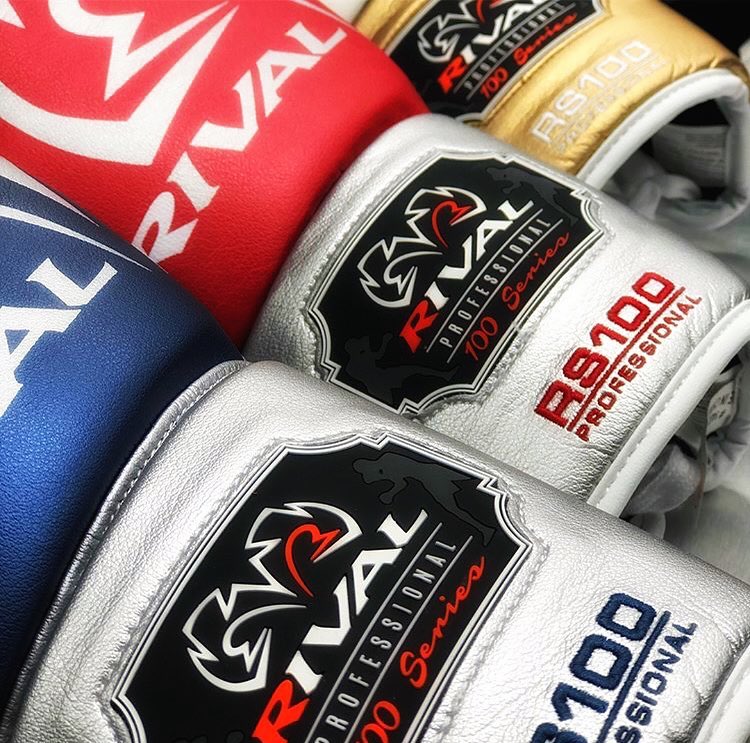 Rękawice bokserskie Rival RS100 (white/gold) - Zobacz na Boxinghome.pl